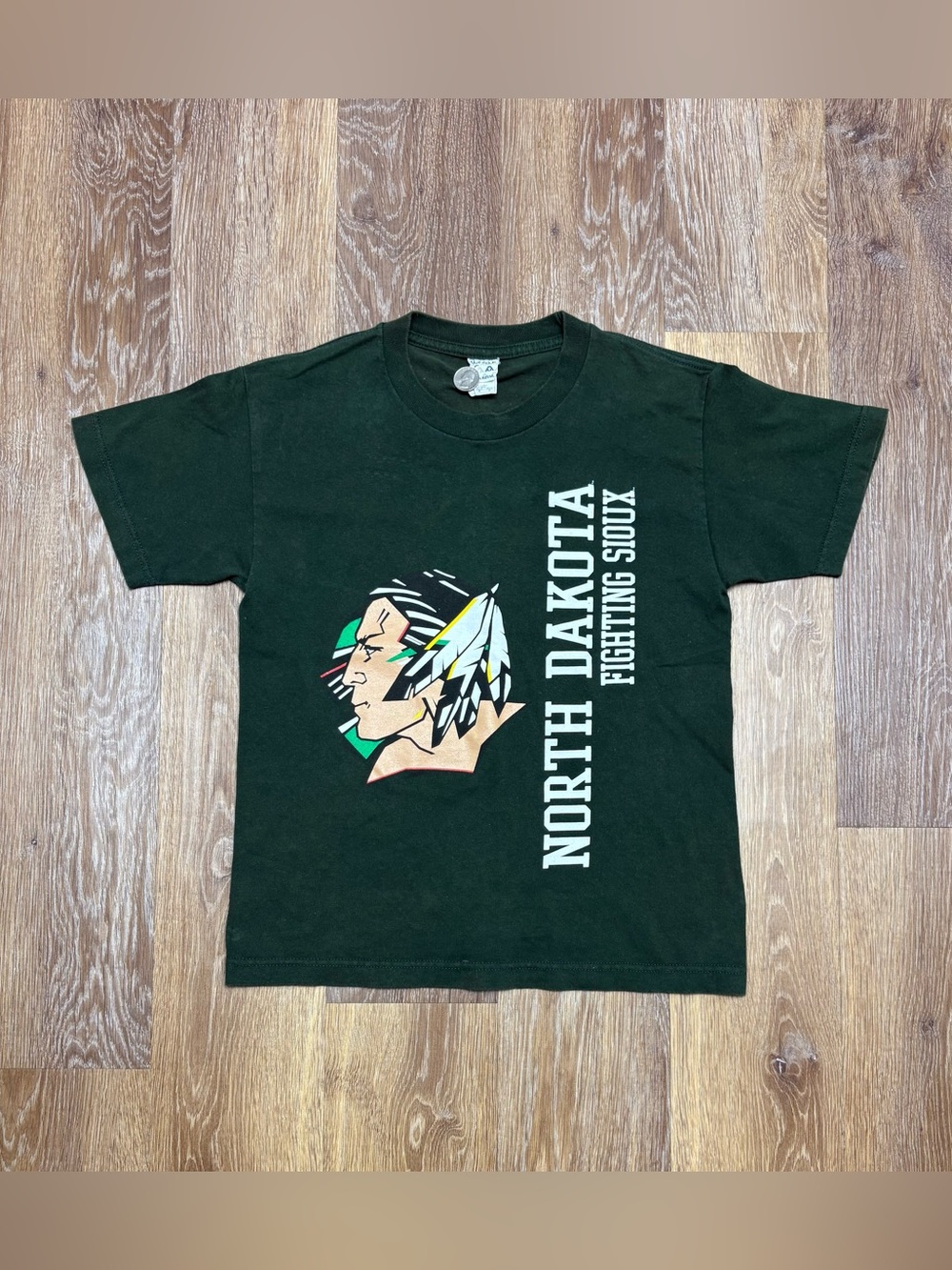 North Dakota Fighting Sioux Black Graphic Short Sleeve Tee